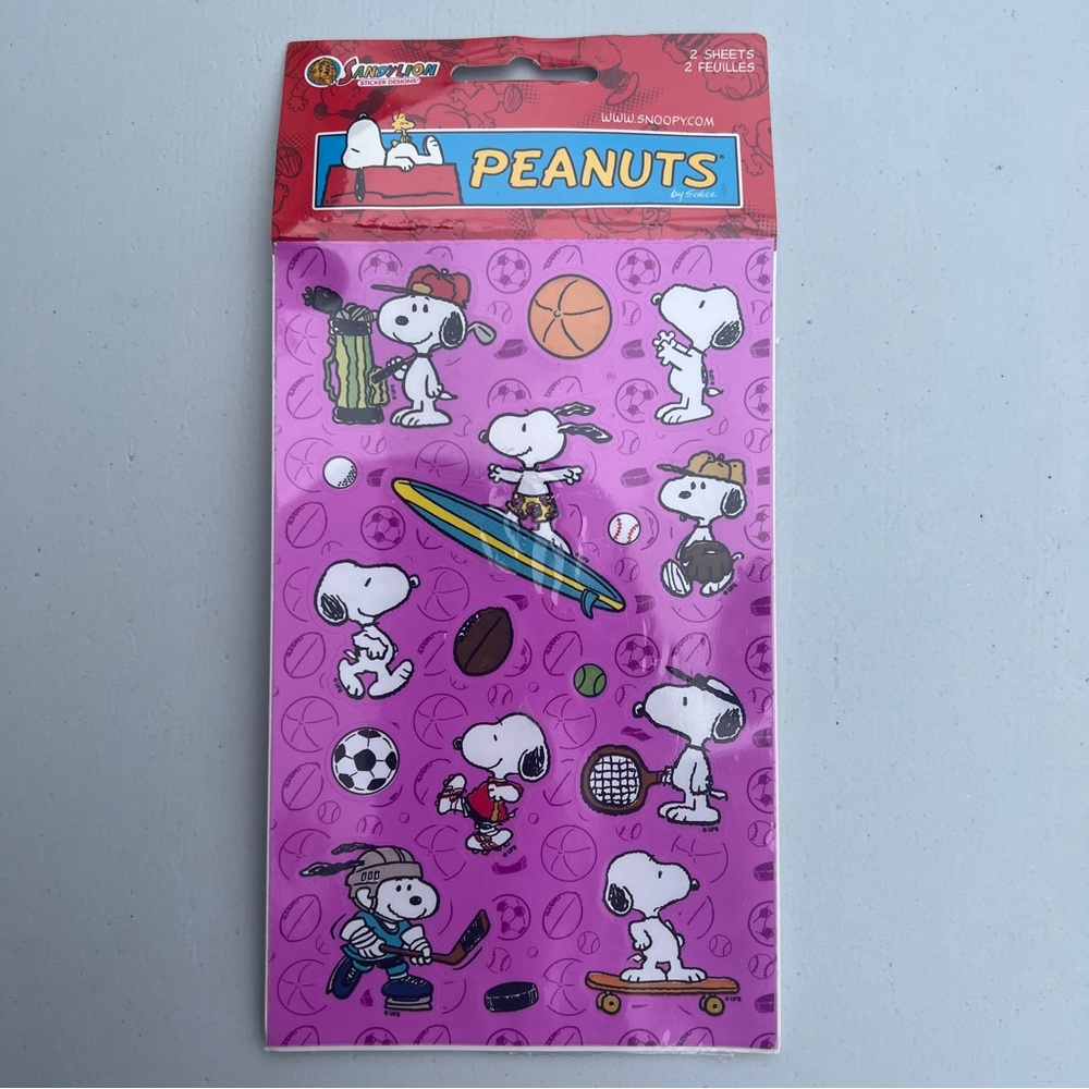 NWT VTG SandyLion Snoopy Sports Sticker Sheets